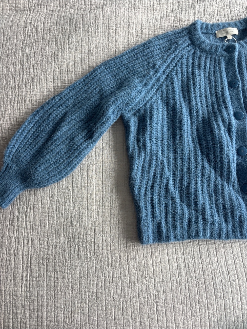 NWT Sézane Emile Cardigan in Summer Blue Size S - Picture 7 of 7